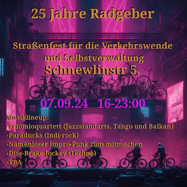 Radgeber Flyer : 25 Jahre Radgeber